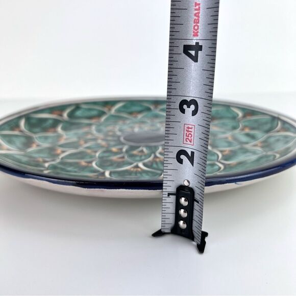 Large Vintage Talavera? Plate Handmade Peacock Design Centerpiece 11.5” - Picture 10 of 10